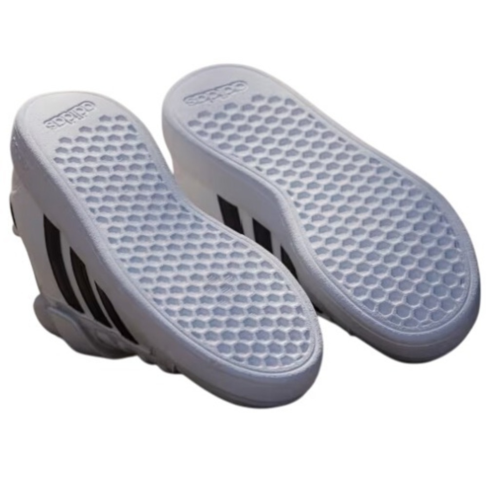 Adidas‎ Grand Court 2.0 Shoes White Black Hook Loop Sneakers Toddler Youth - Picture 3 of 5